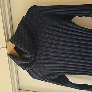 🩷 Navy Blue Turtleneck Sweater Dress Size S